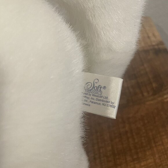 Vintage Soft Classics White Cat Kitten Plush Toys R Us 1995 Blue Eyes 10” Toy - Picture 9 of 10